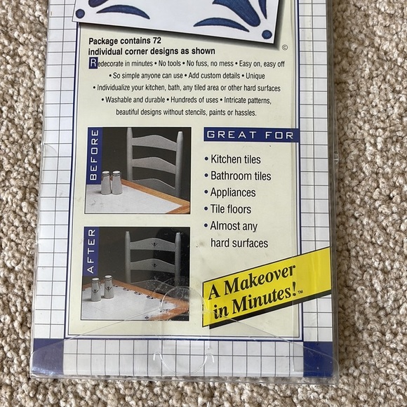 STYLE A TILE APPLIQUES Rub On Set of 72 Tulip Transfers Arts and Crafts Upcycles - Picture 6 of 6